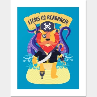 Pirates lion go roarrgh Posters and Art